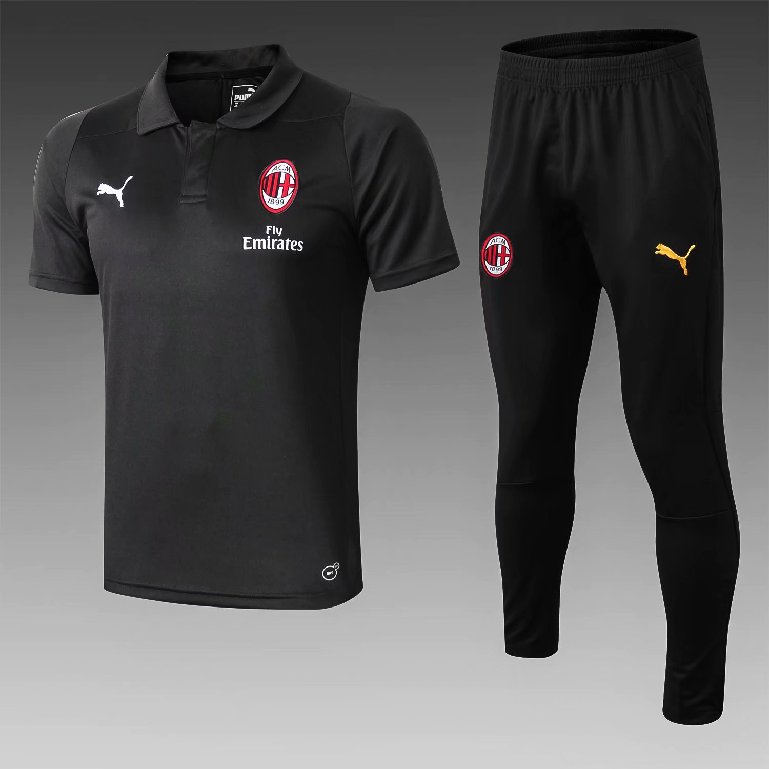 camiseta polo Negro Ac Milan 2019 baratas